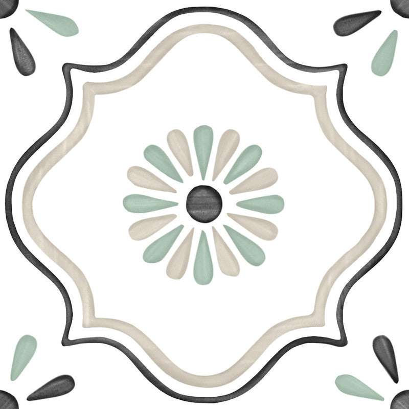 Tanger Sand Flower Porcelain Tile surface