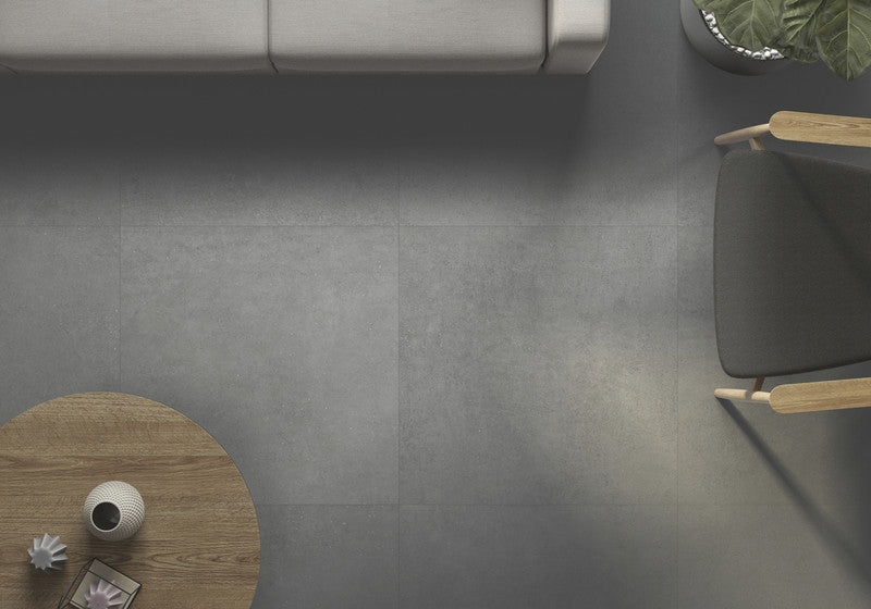 Gravel Shadow Porcelain Tile installed