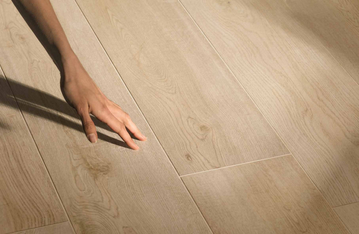 Silvan Anise Wood Look Porcelain Tile installed
