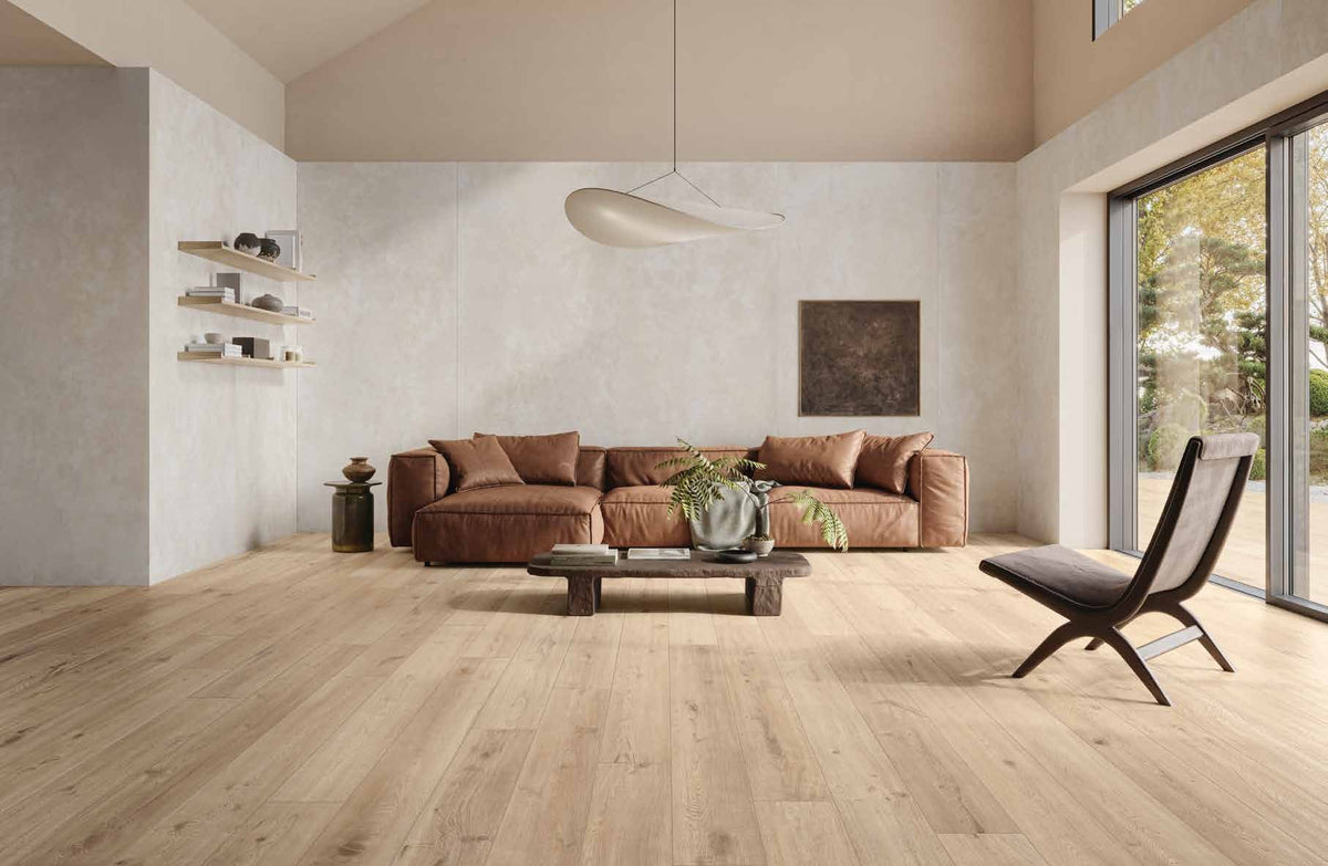 Silvan Anise Wood Look Porcelain Tile installed