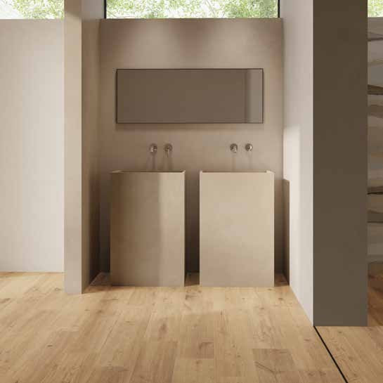 Silvan Nut Wood Look Porcelain Tile installed