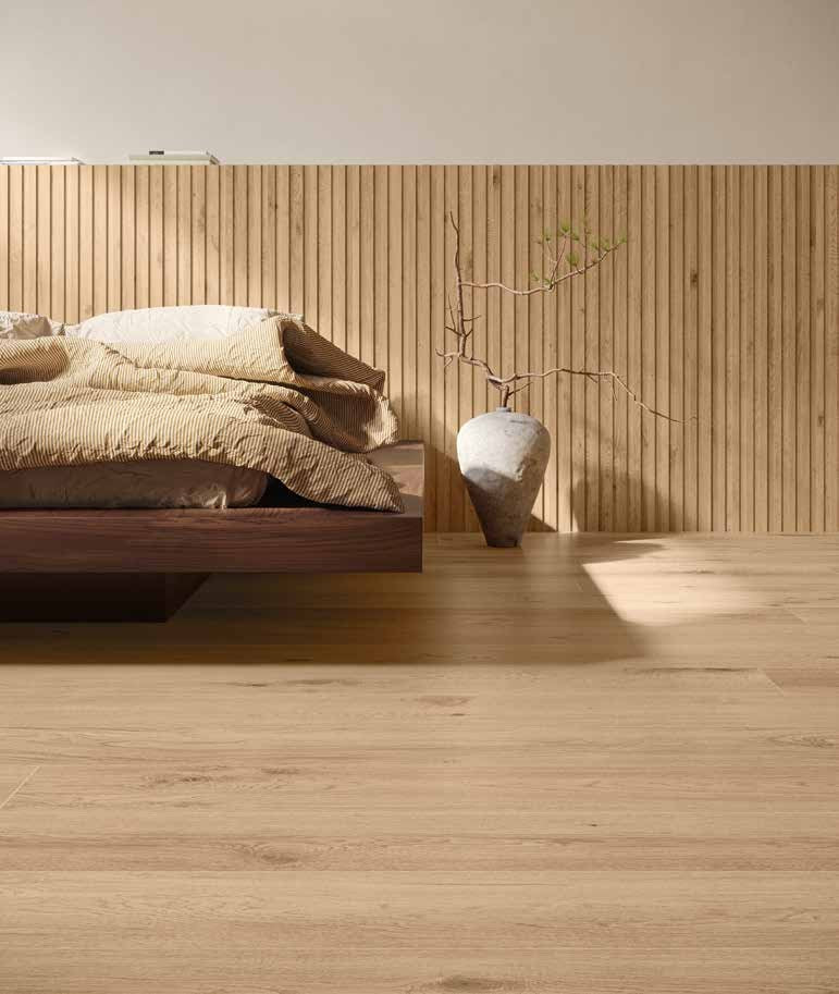 Silvan Nut Wood Look Porcelain Tile installed