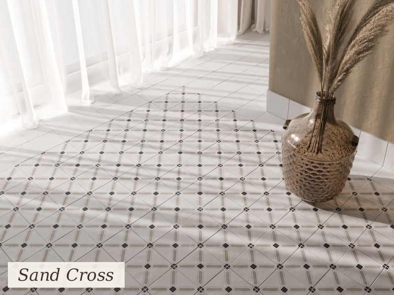 Tanger Sand Cross tile floor