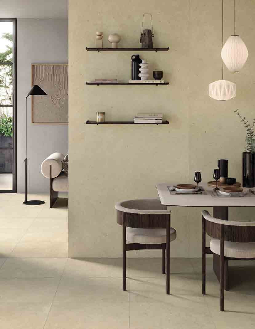 Vesta Terra Porcelain Tile in a dining area