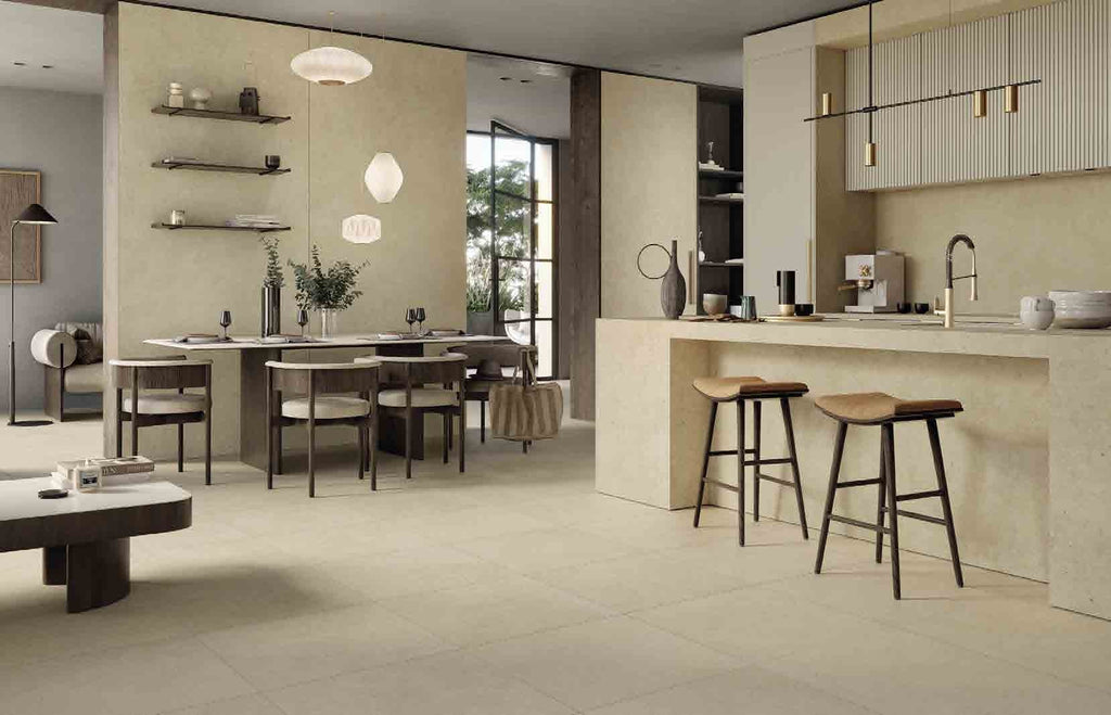 Vesta Terra Porcelain Tile in a kitchen