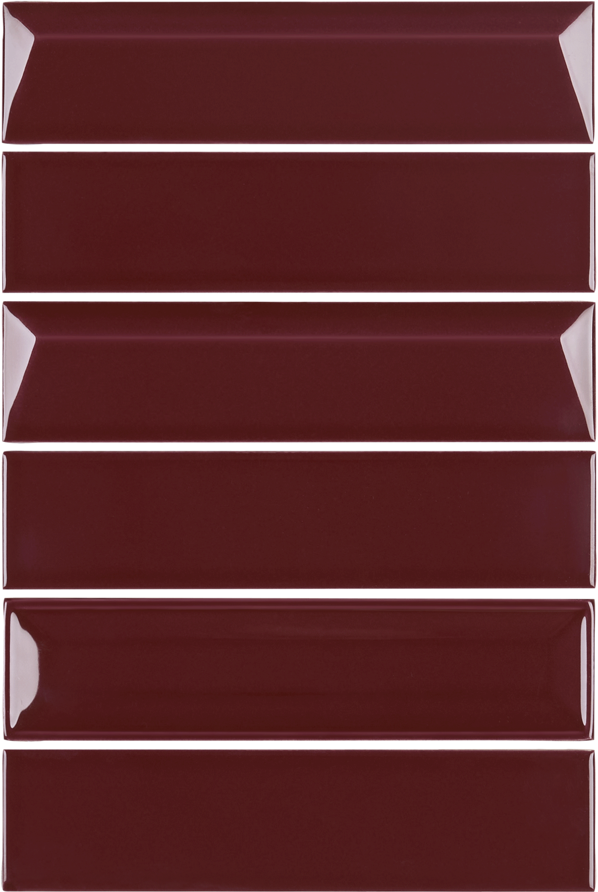 Contour Burgundy Ceramic Wall Tile