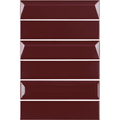 Contour Burgundy Ceramic Wall Tile
