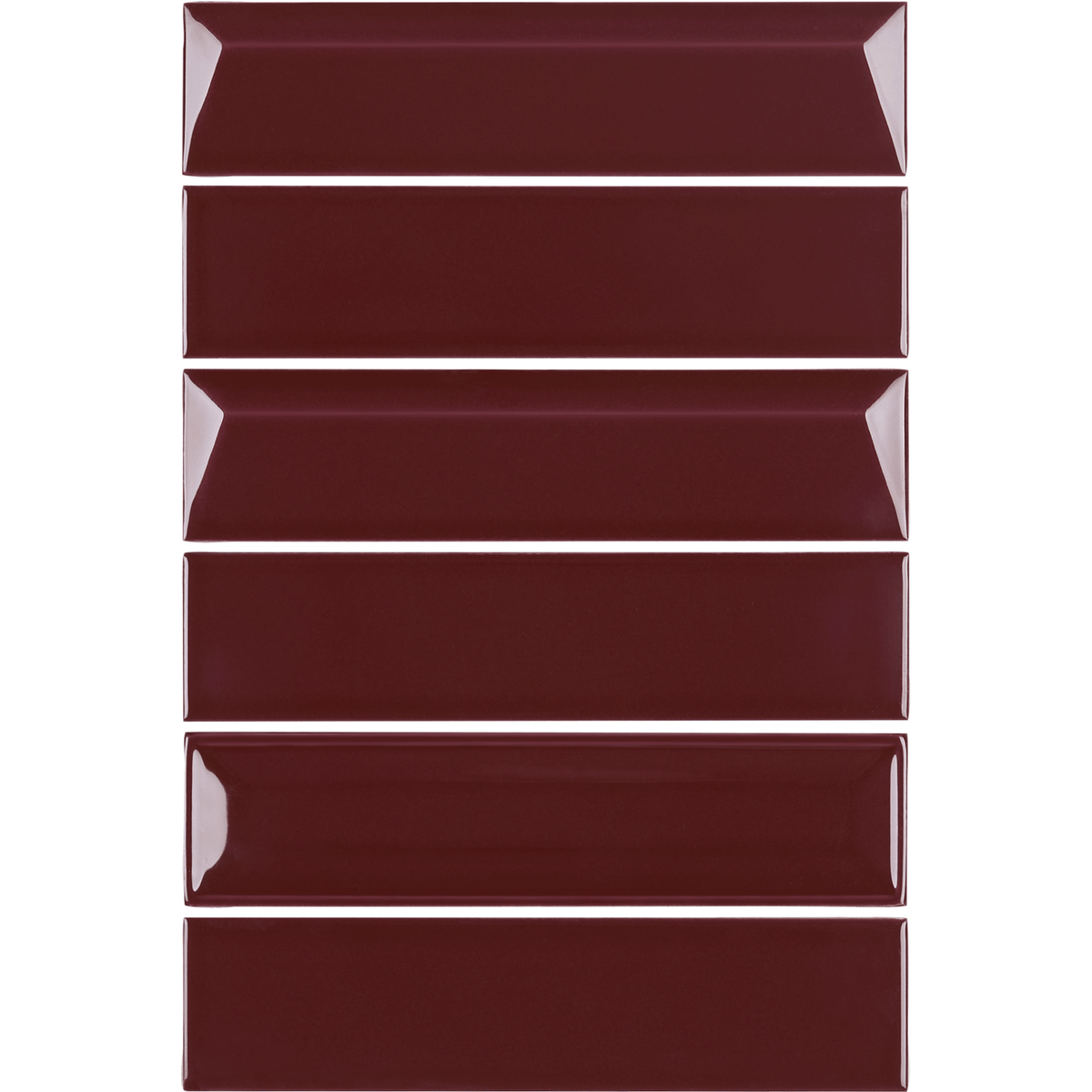 Contour Burgundy Ceramic Wall Tile