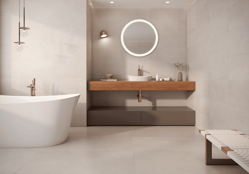 Baltic Sand Porcelain Tile – room scene