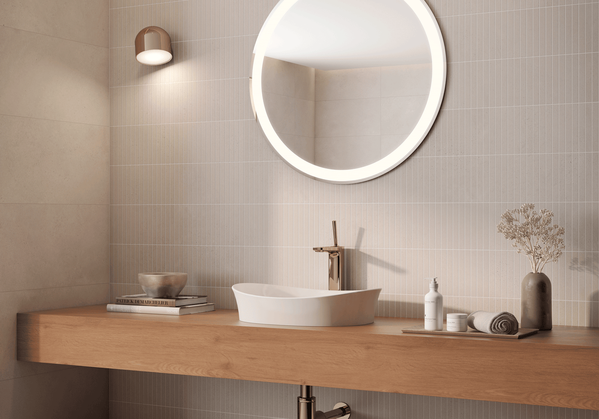 Baltic Sand Porcelain Tile – room scene