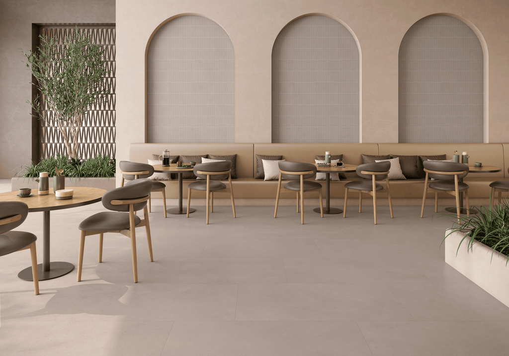 Baltic Tan Porcelain Tile – room scene