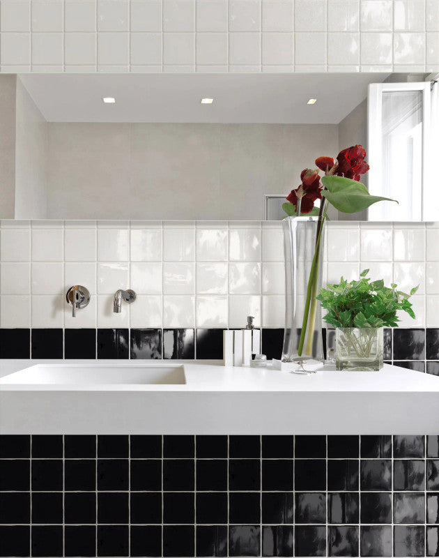 Crayon Black Ceramic Tile installed